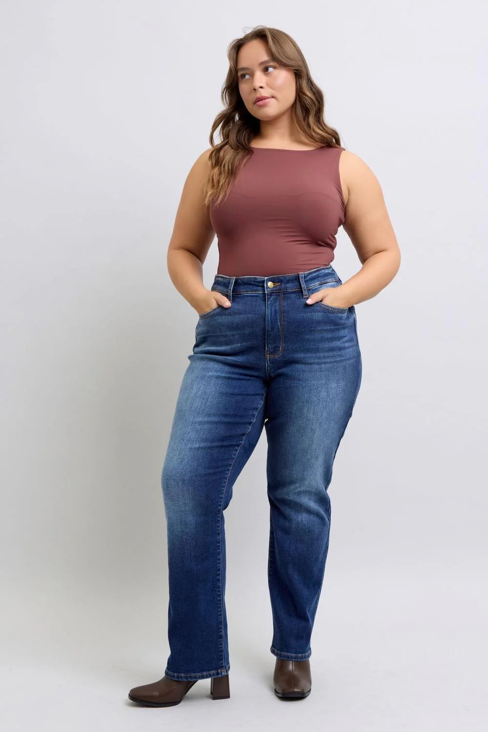 Vintage Wash Thermal Straight Jean