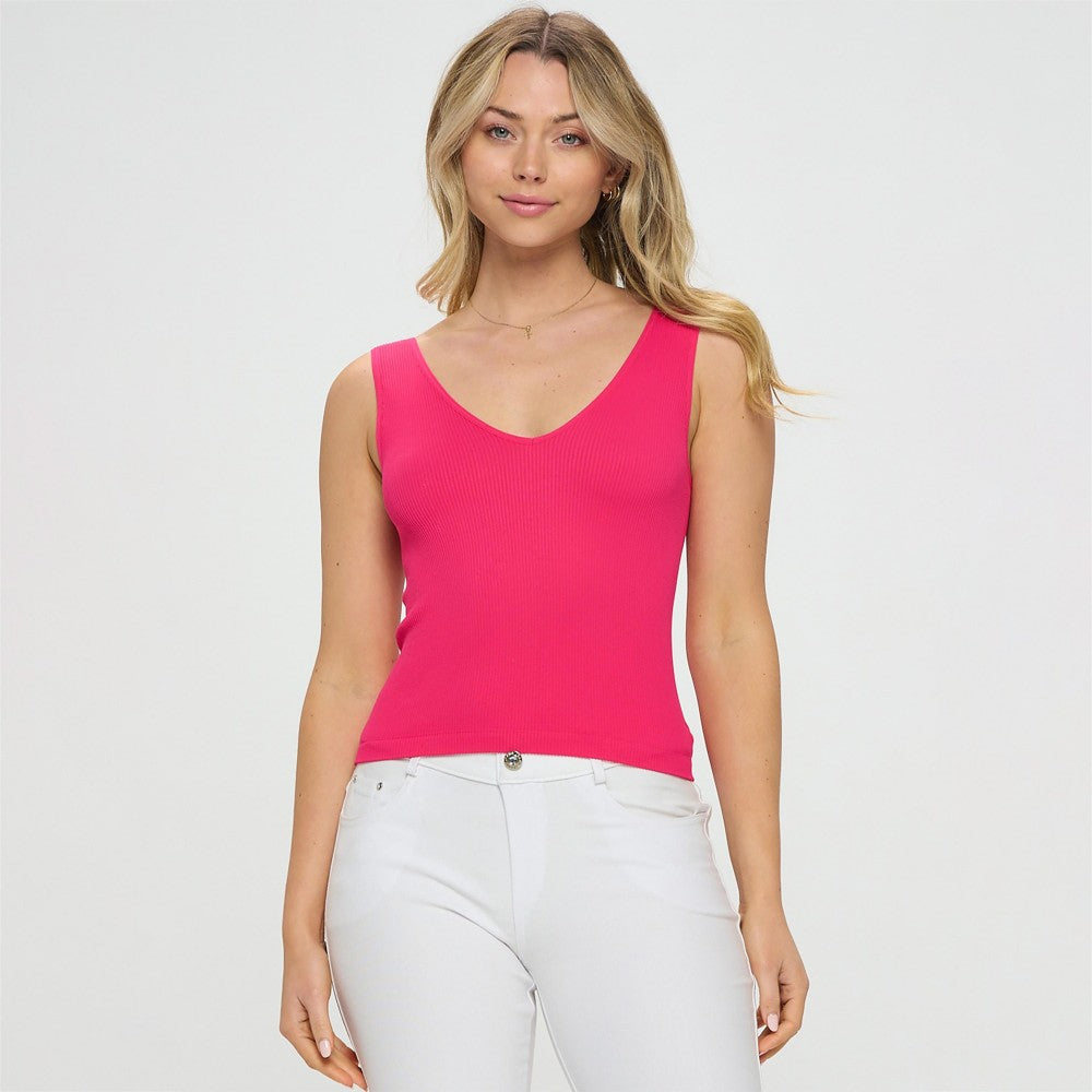 Reversible Ribbed Seamless Tank- One Sized