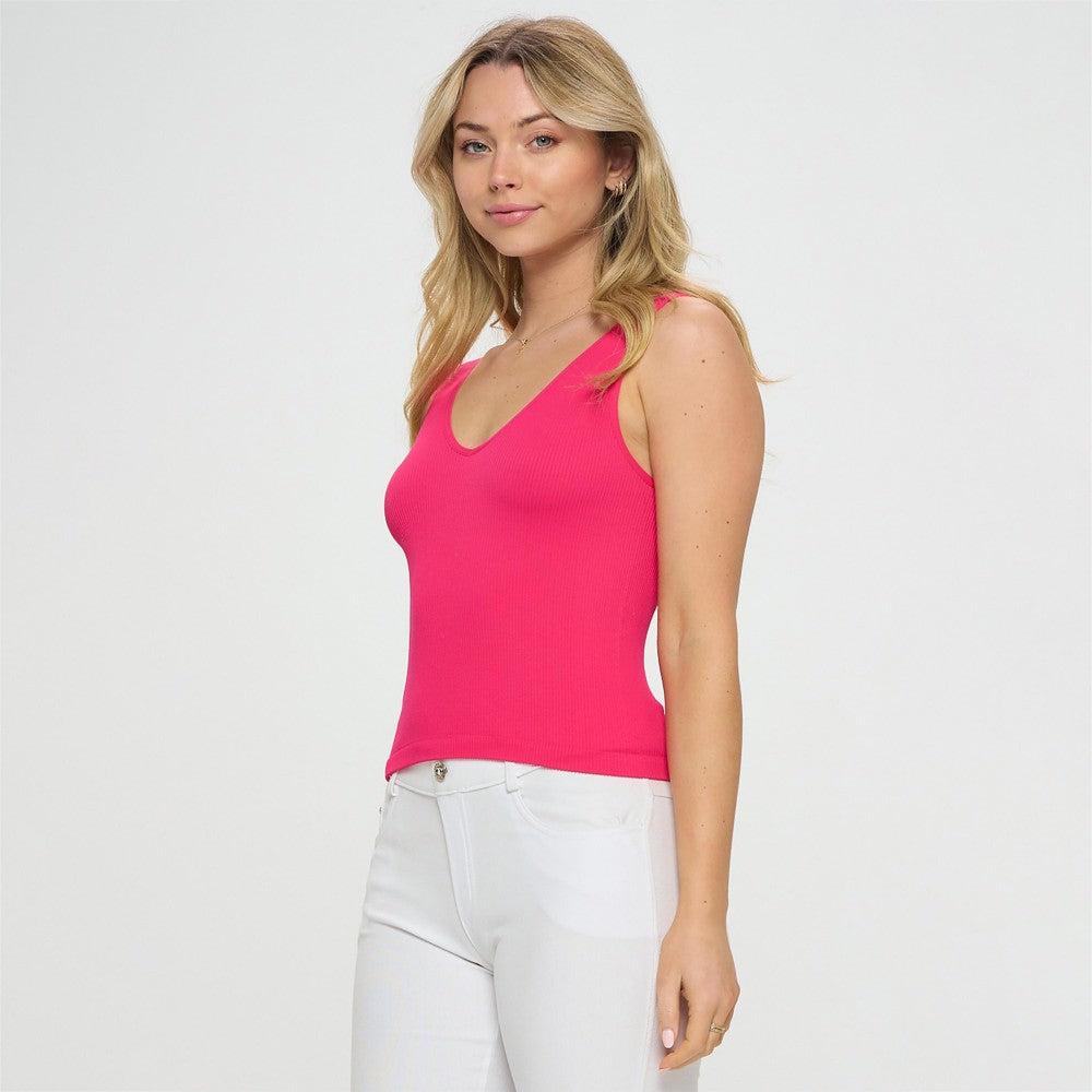 Reversible Ribbed Seamless Tank- One Sized