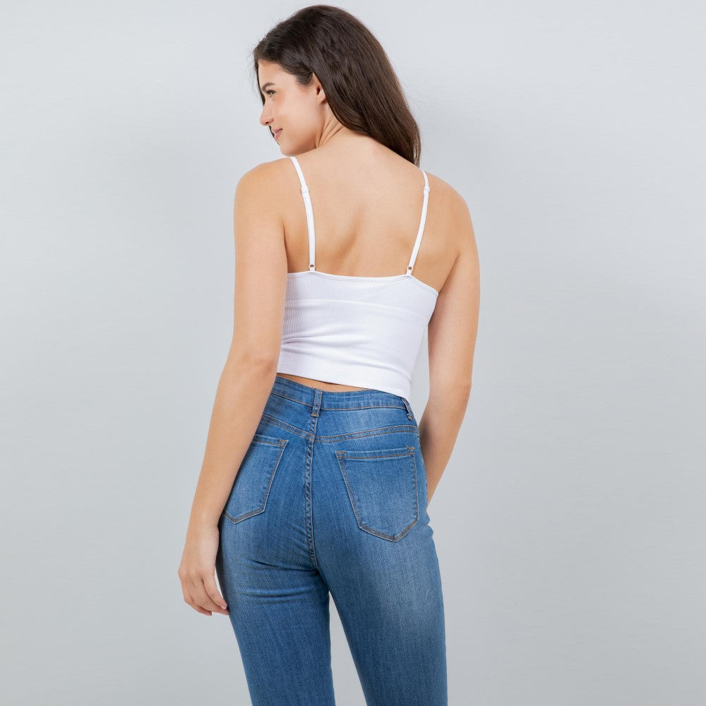 Ribbed Spaghetti Strap Camisole