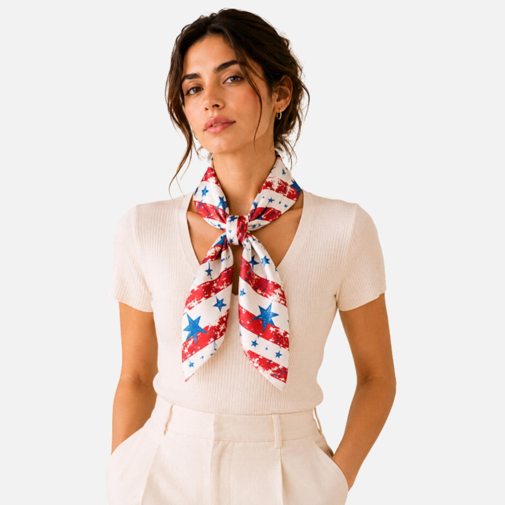 Distressed Stars and Stripes Bandana Scarf