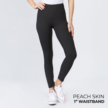 Load image into Gallery viewer, 1&quot; Waistband Solid Peach Skin Leggings
