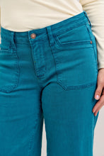 Load image into Gallery viewer, Midrise Teal Wide Leg Jean
