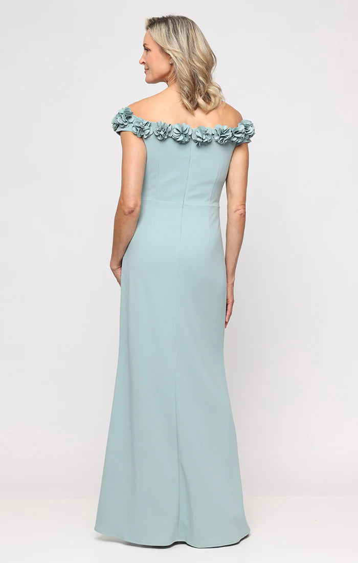 Off The Shoulder 3D Flower Neckline