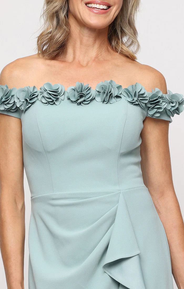 Off The Shoulder 3D Flower Neckline