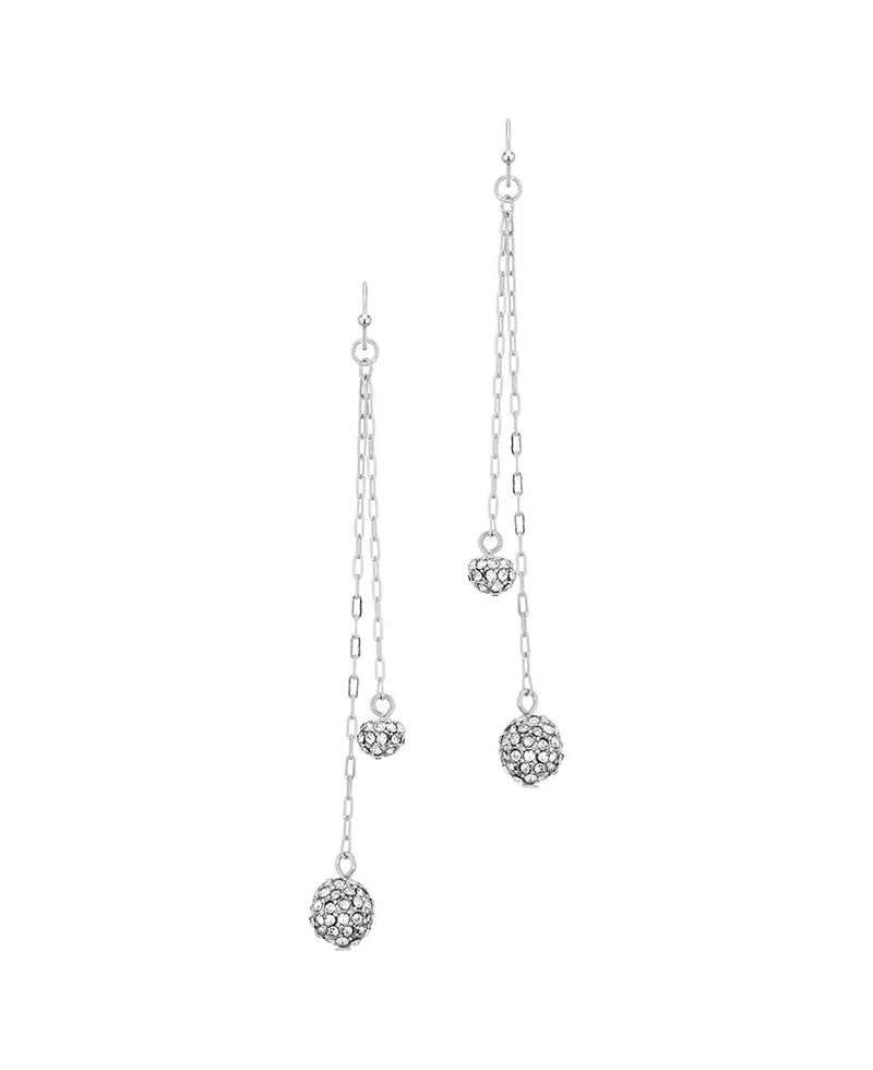 Metal Chain w/ Crystal Dangle Earring