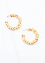Load image into Gallery viewer, Allman Twisted Hoop Earring Gold
