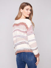 Load image into Gallery viewer, C2731R Patchwork Knit Drop Shoulder Sweater
