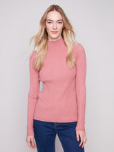 Load image into Gallery viewer, C2754R Ribbed Knit Mock Neck Sweater
