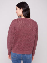 Load image into Gallery viewer, C2874 Cold Dye Pointelle Sweater

