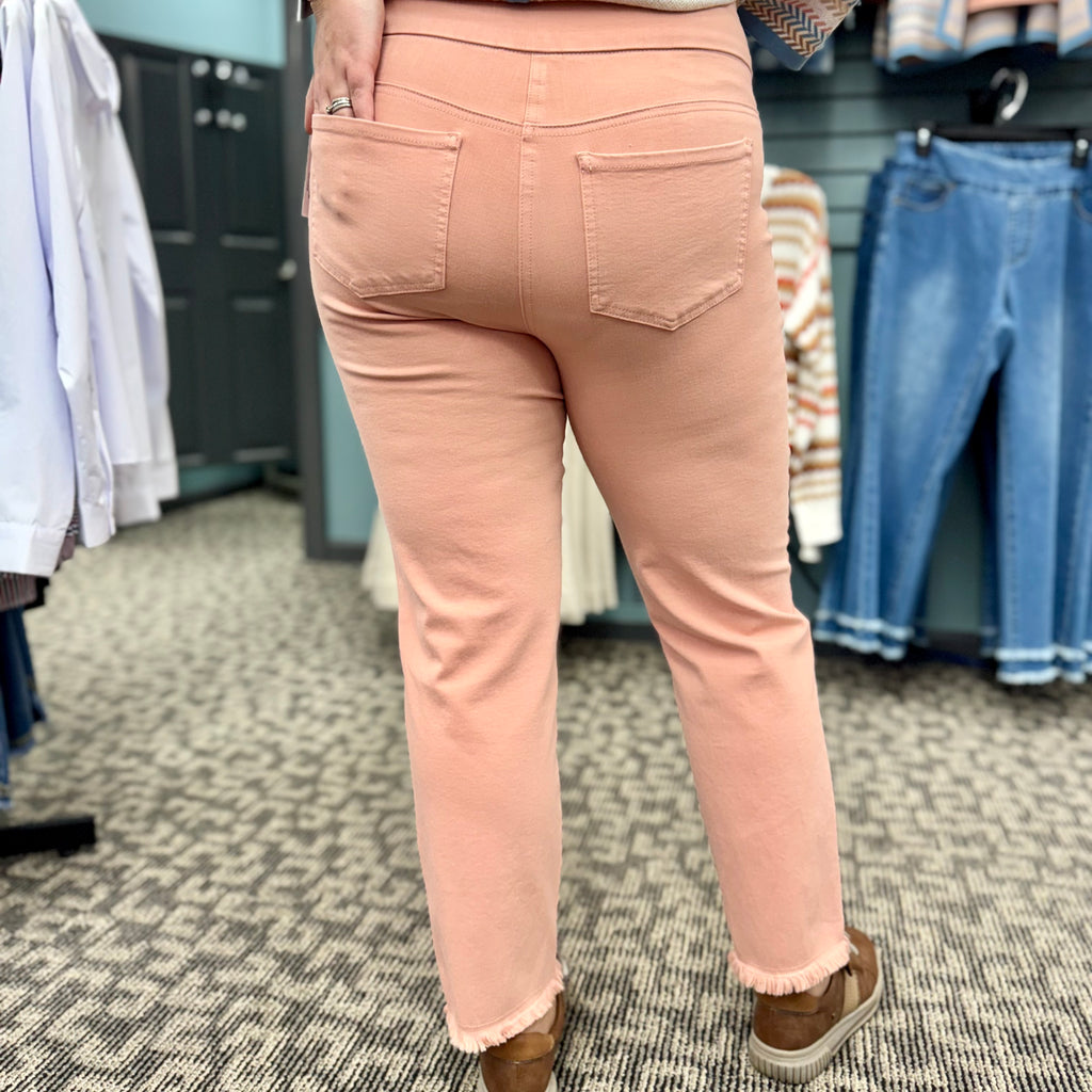 Fringe Hem Ankle Pant