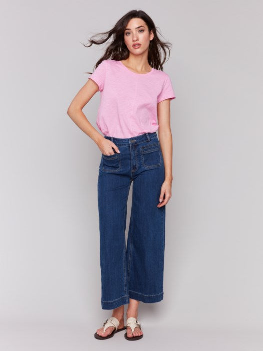 C5538R Stretch Denim Flare Leg Pant