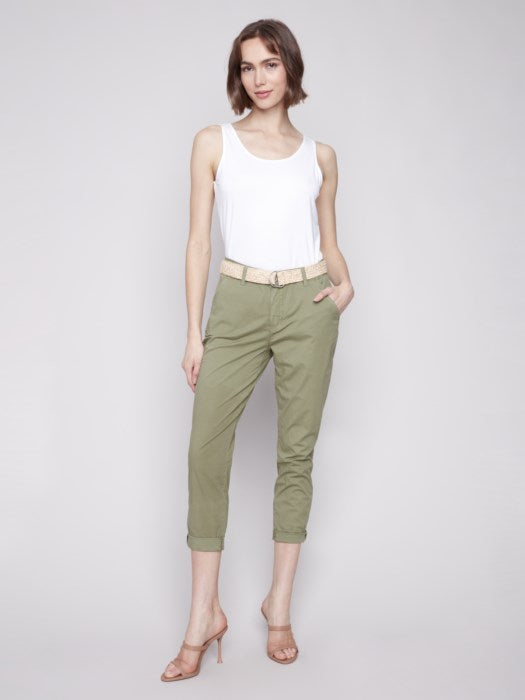 C5625 Stretch Twill Slim Pant Leg with Belt