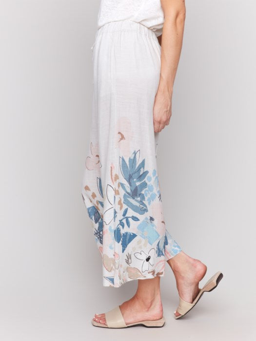C5657BY Cropped Linen Pant