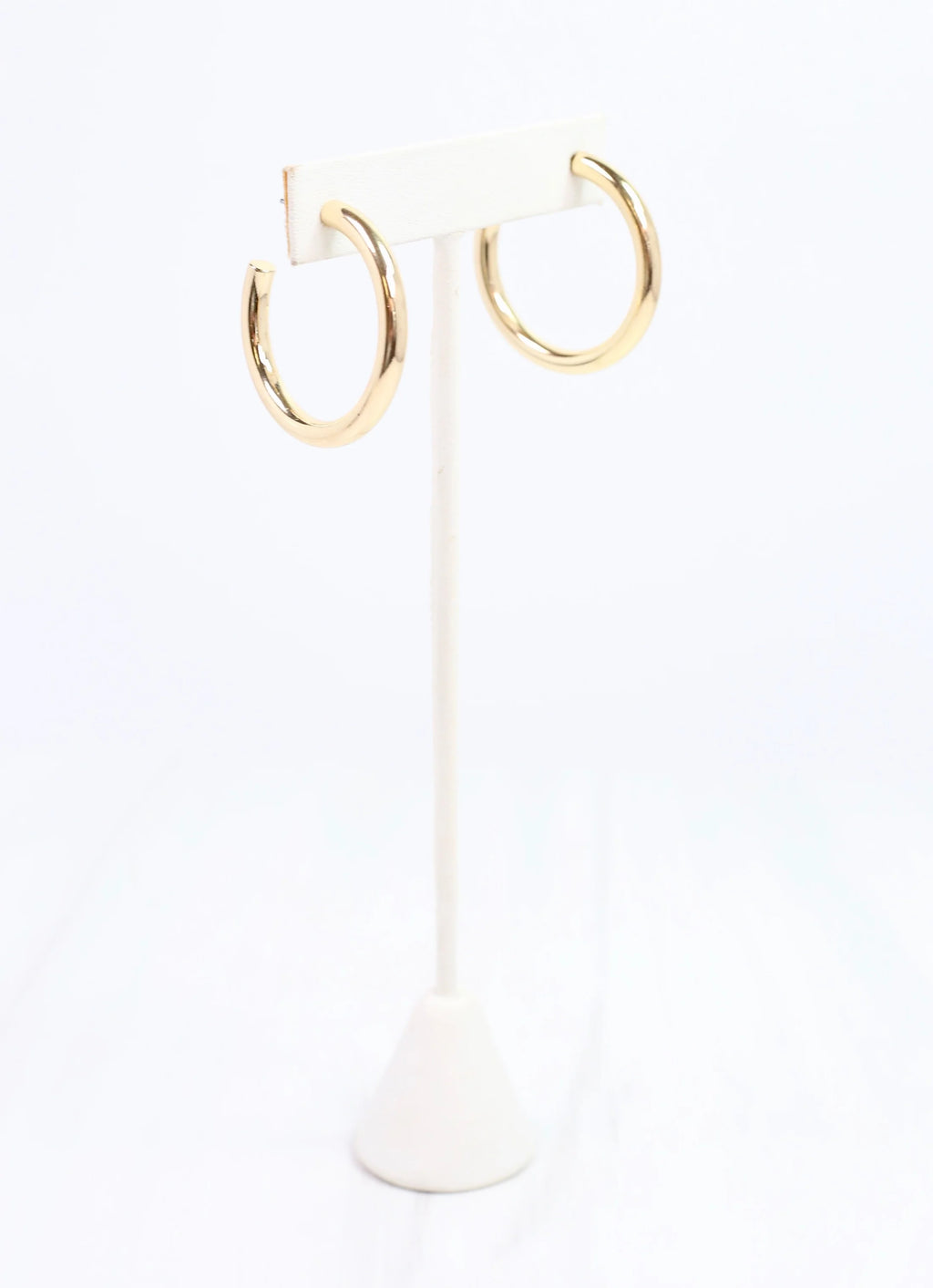 Gold Dipped Shiny Hoop Earrings