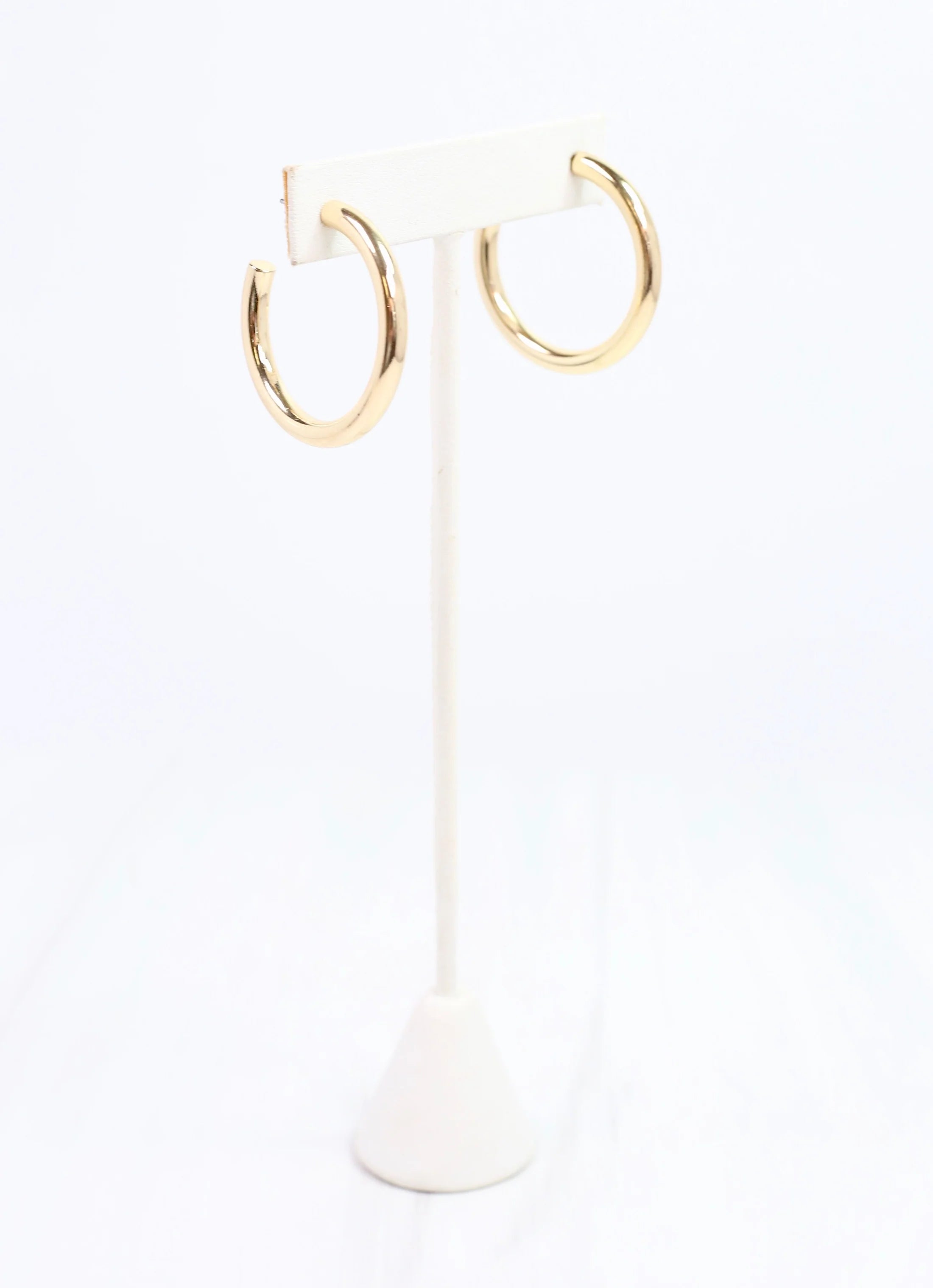 Gold Dipped Shiny Hoop Earrings