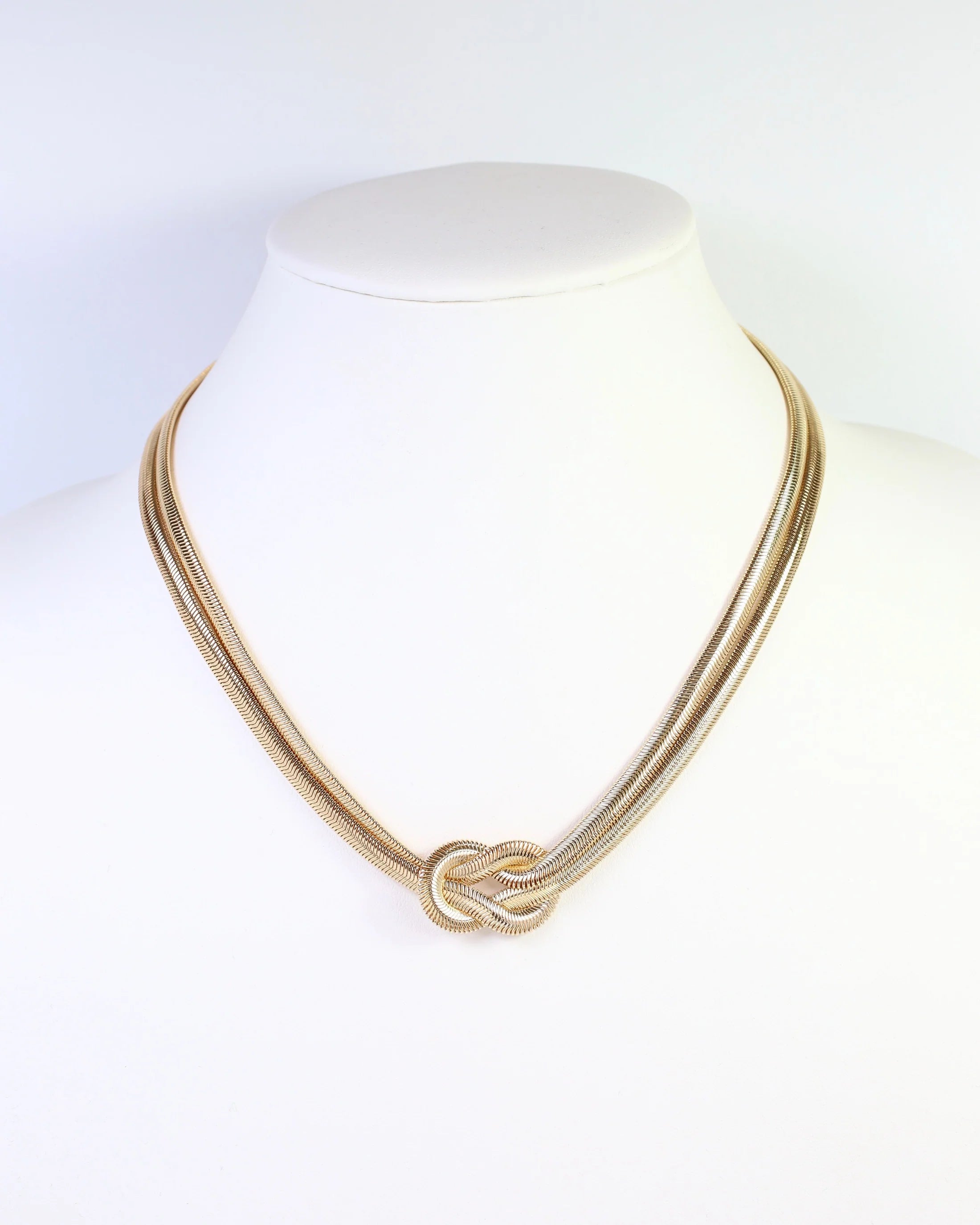 Mineola layered Knot Chain Necklace