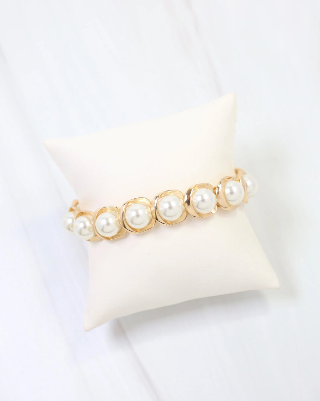 Hudson Pearl Lined Stretch Bracelet