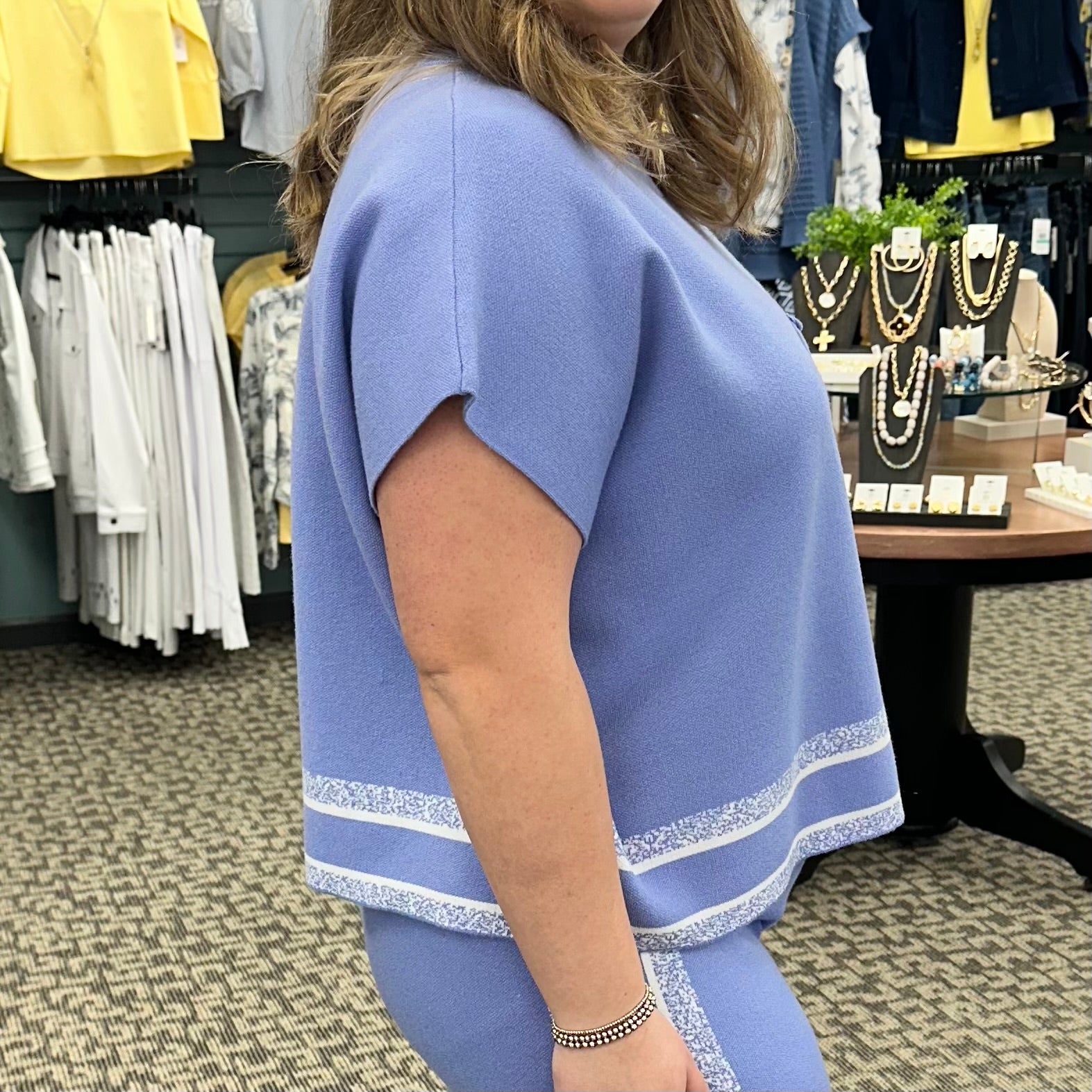 Solid Cap Sleeve Trim Top