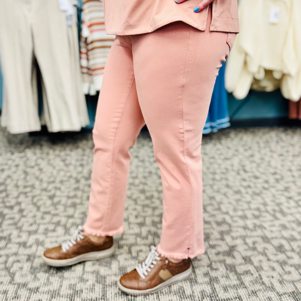 Fringe Hem Ankle Pant