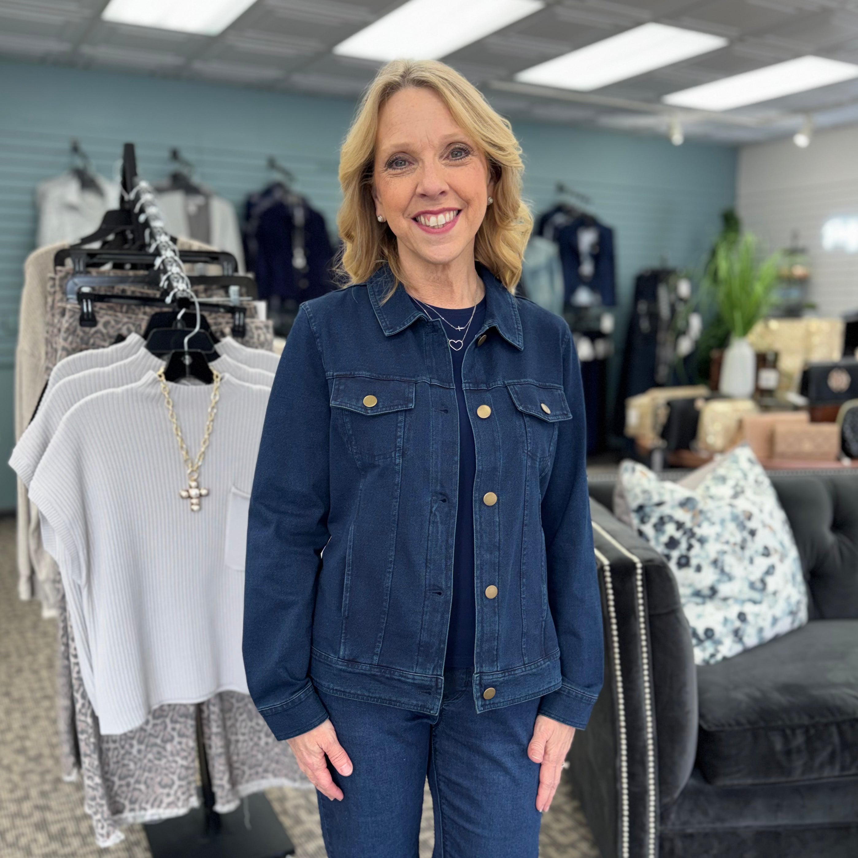 Stonewash City Knits Jean Jacket