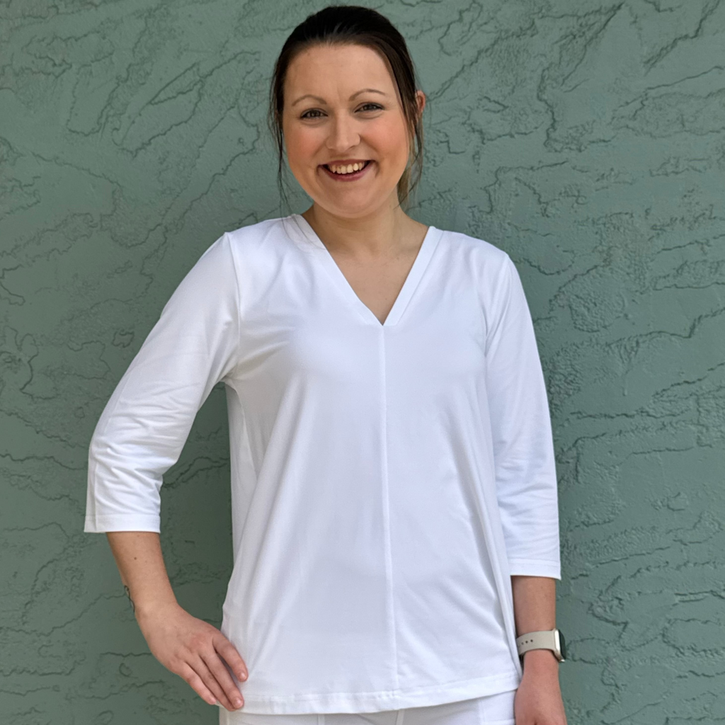 3/4 Sleeve V-Neck Top