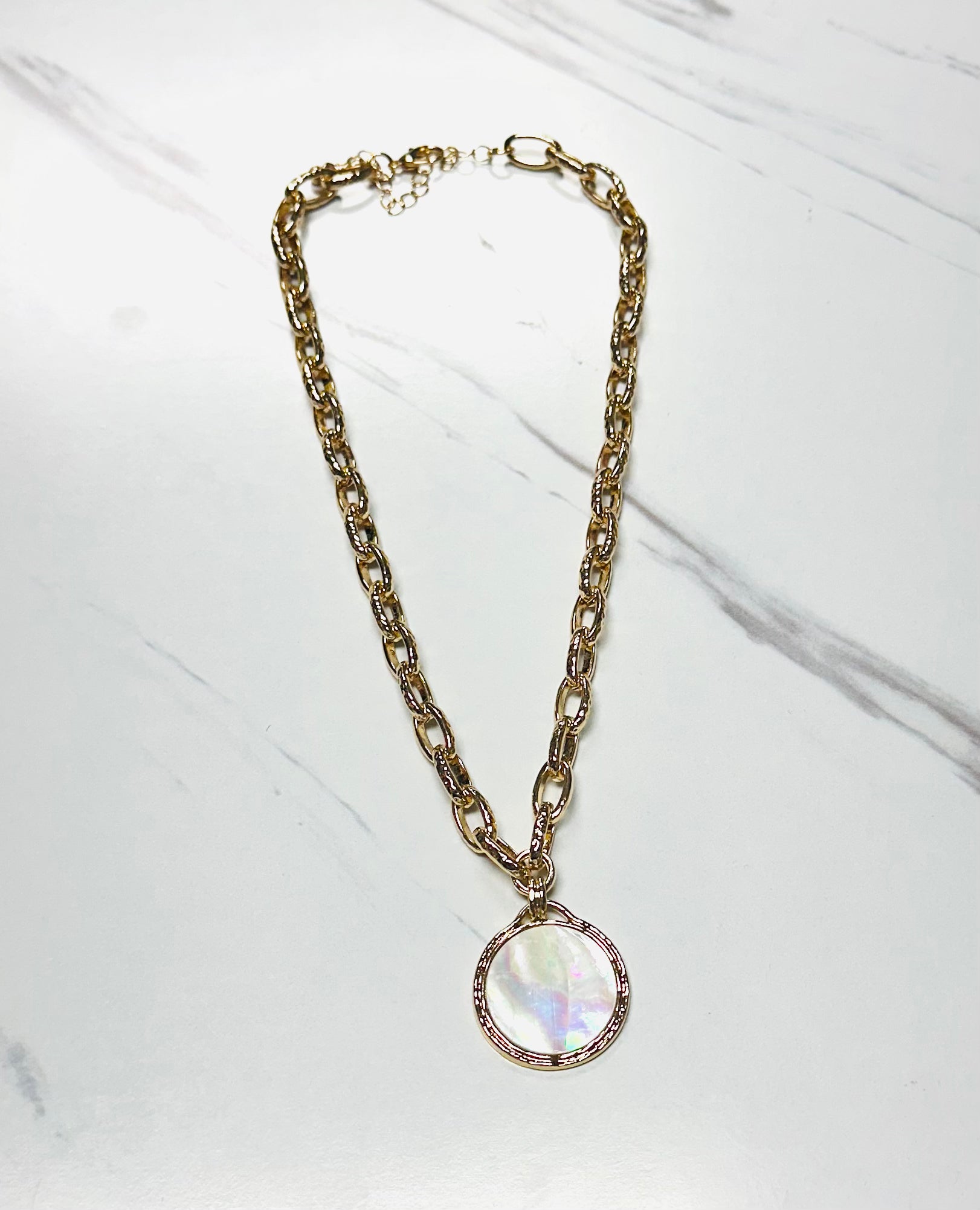 Milan Mother of Pearl Link Necklace