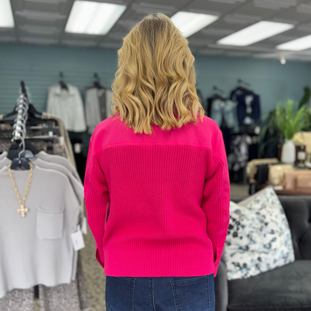 Cuffed Faux Flap Pocket Button Jean Style Jacket