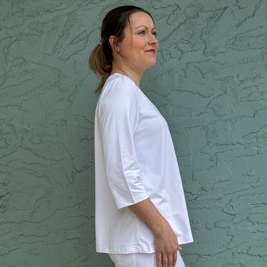 3/4 Sleeve V-Neck Top