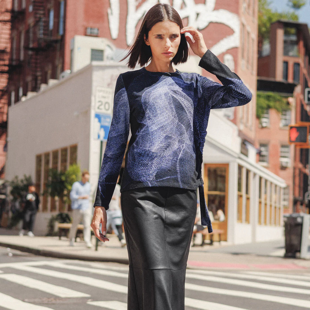T200WP Scoop Neck Sweater with Side Tie