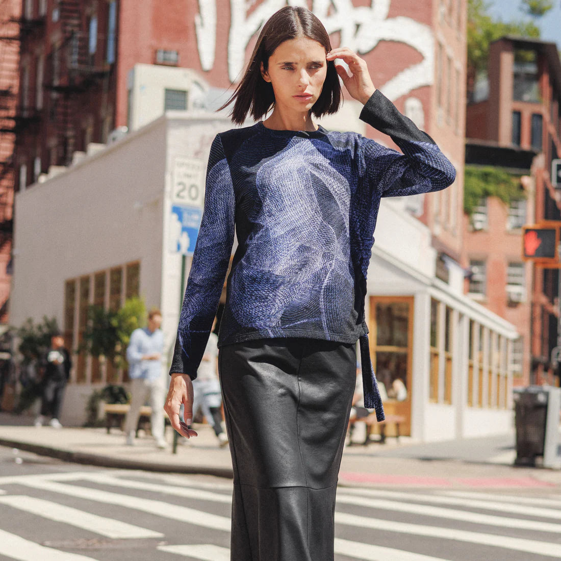 T200WP Scoop Neck Sweater with Side Tie