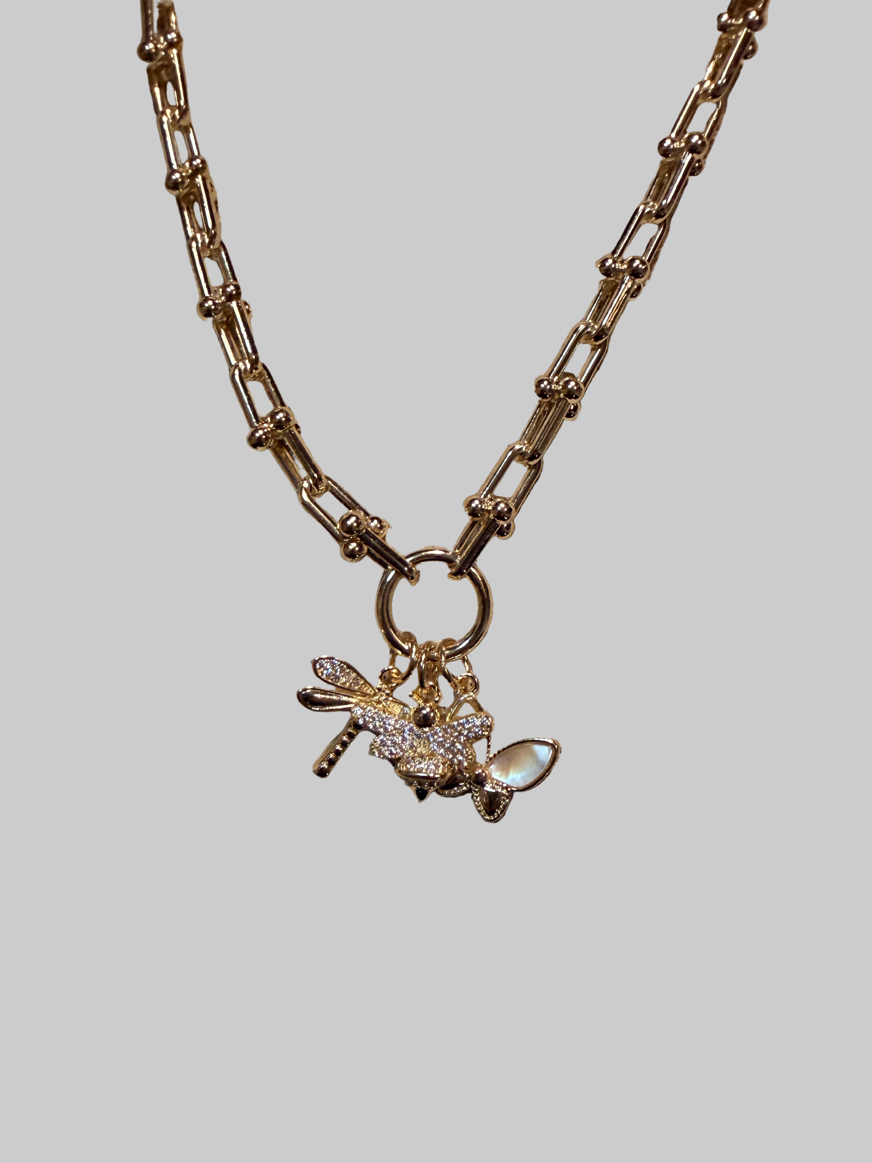 Short Chain Necklace with Charms