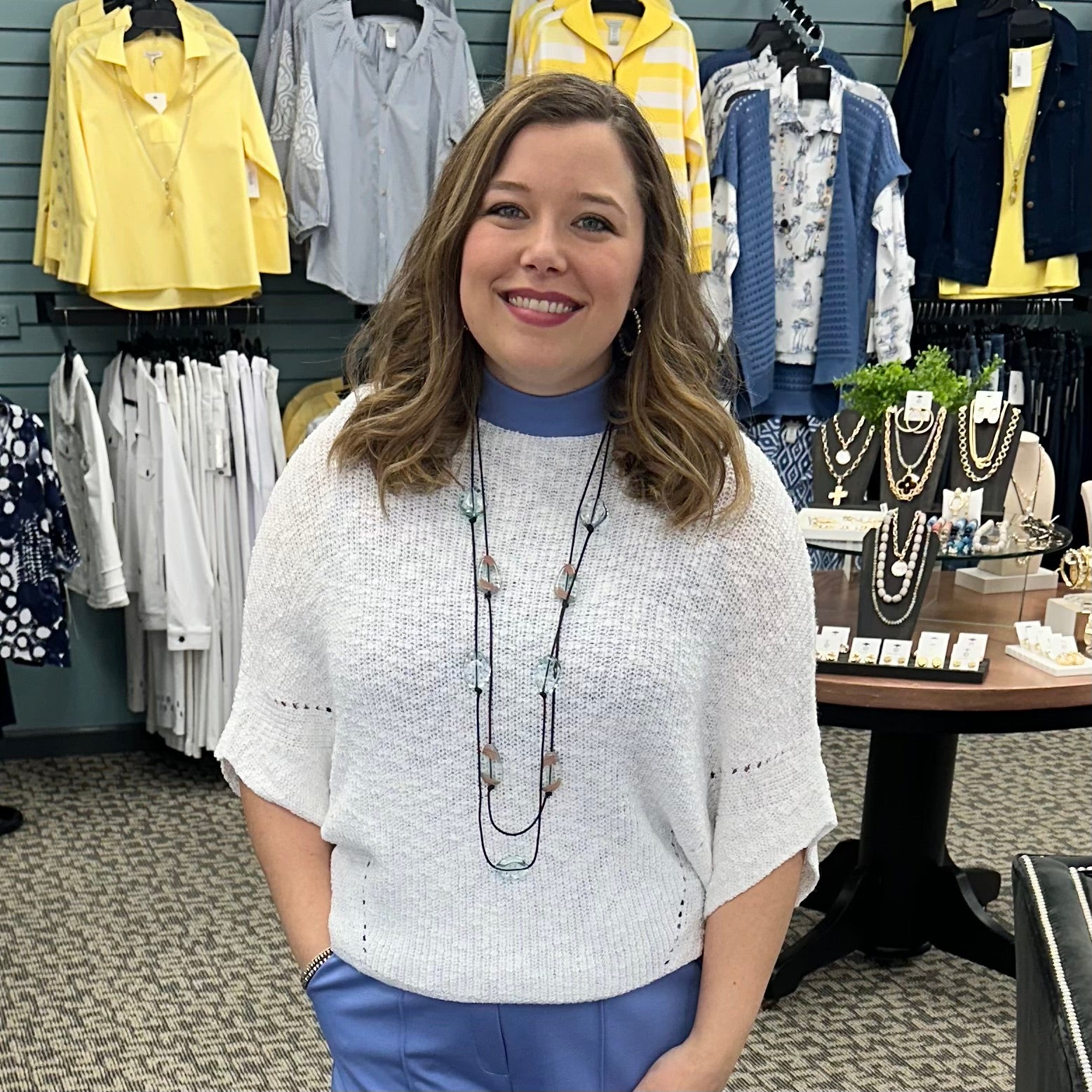 Cropped Half Dolman Sleeve Knit Sweater