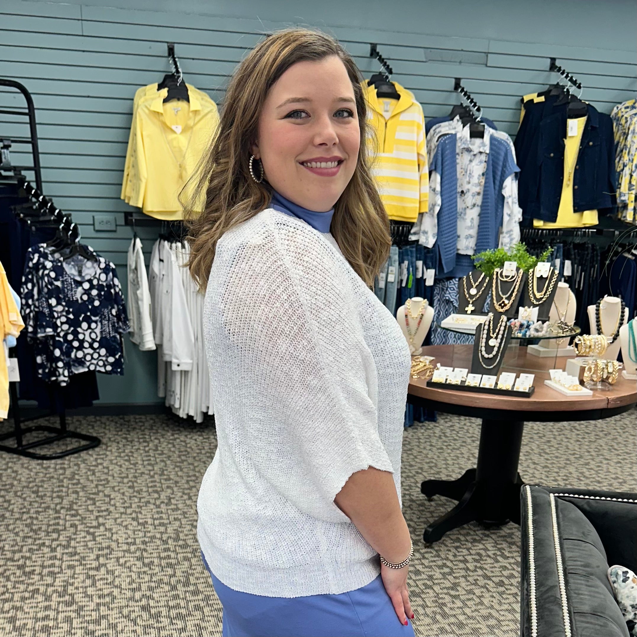 Cropped Half Dolman Sleeve Knit Sweater