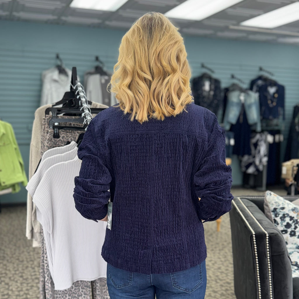 Rustic Stretch Cord Boyfriend Jacket