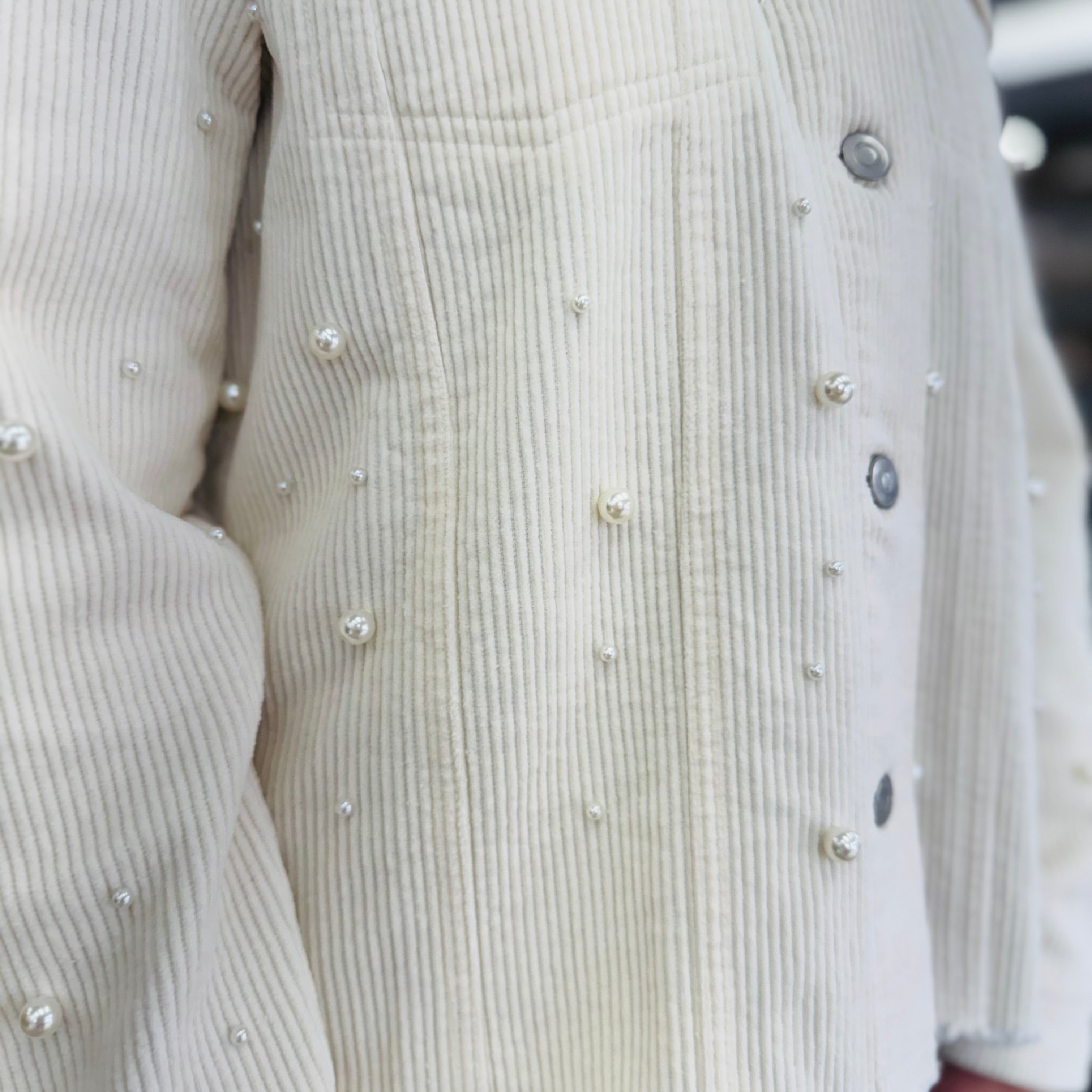 Cuffed Button Front Fringe Hem Jean Jacket