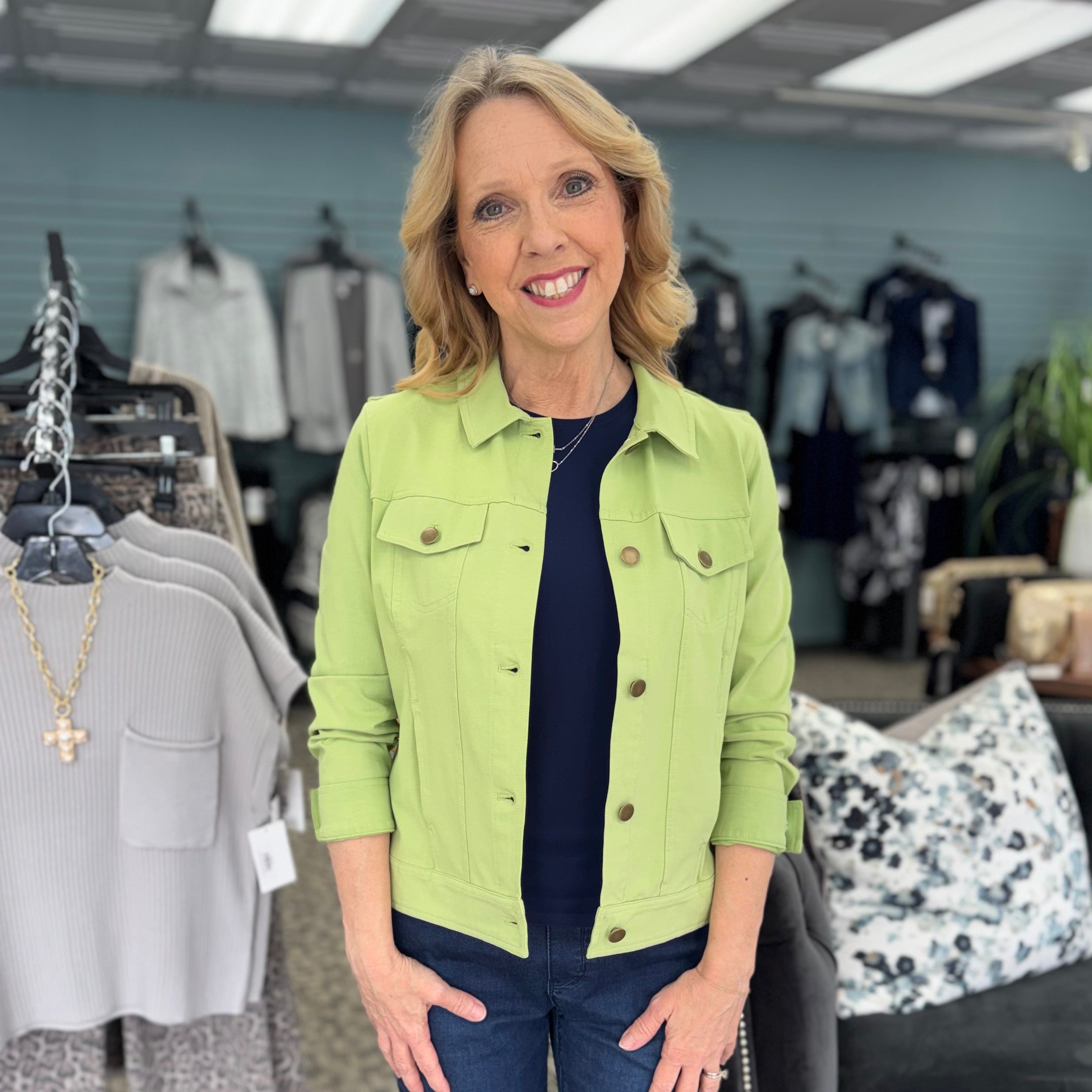 Stonewash City Knits Jean Jacket