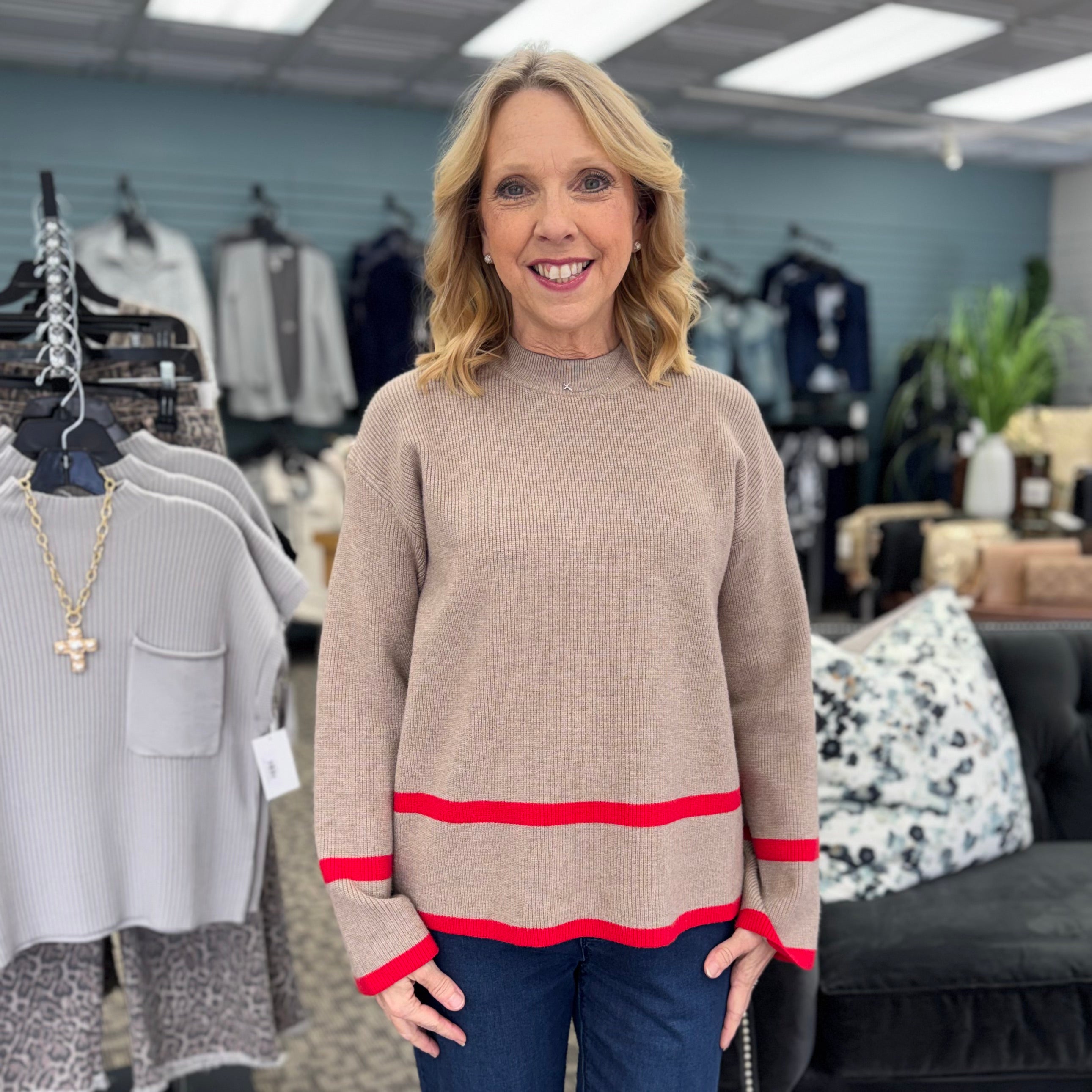 Ribbed Knit Loose Sweater