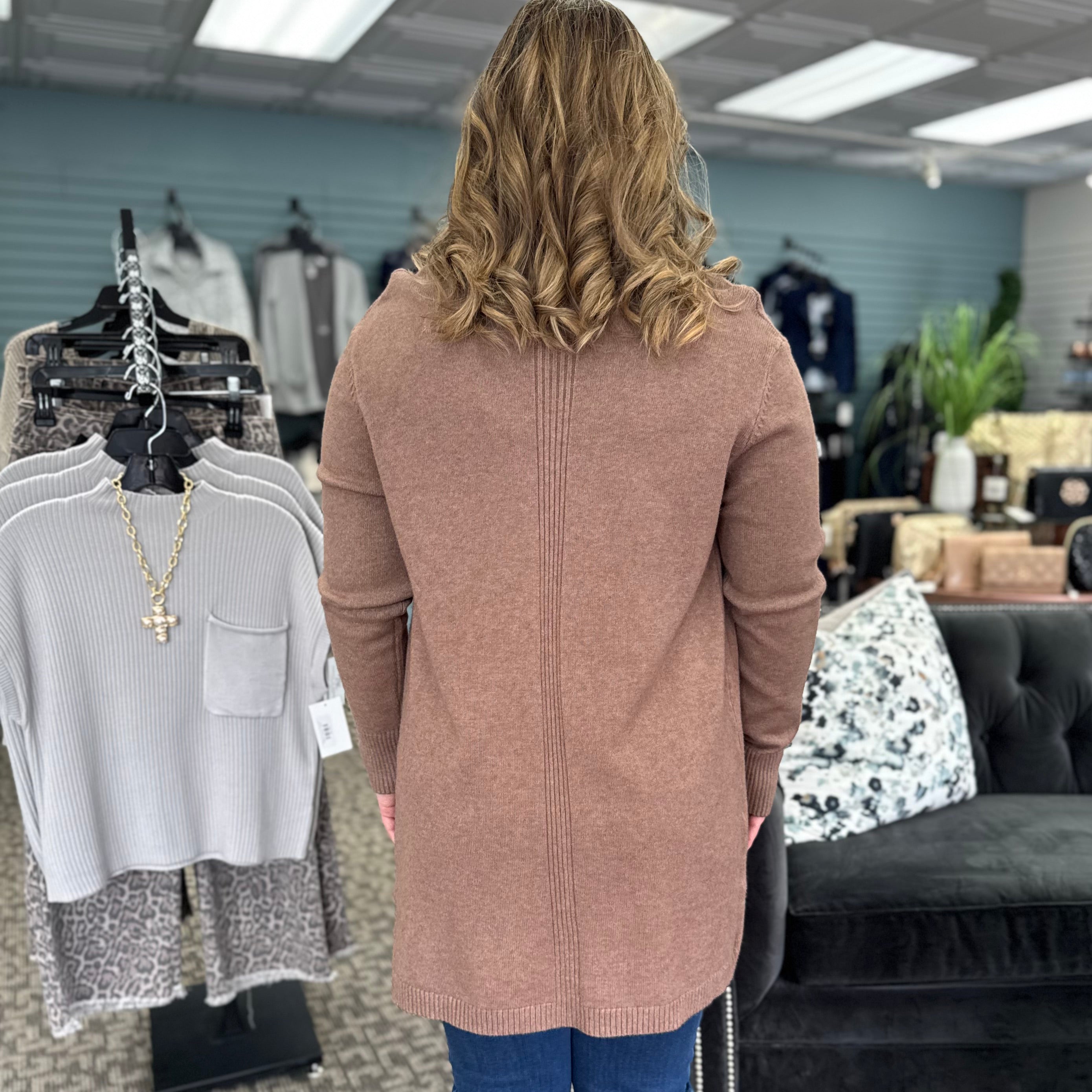 Cashmere Open Front Cardigan