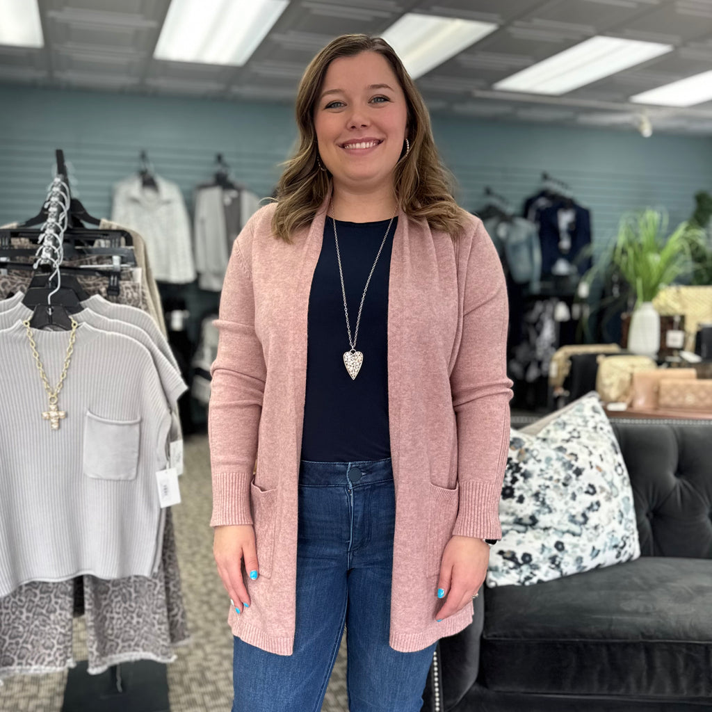 Cashmere Open Front Cardigan