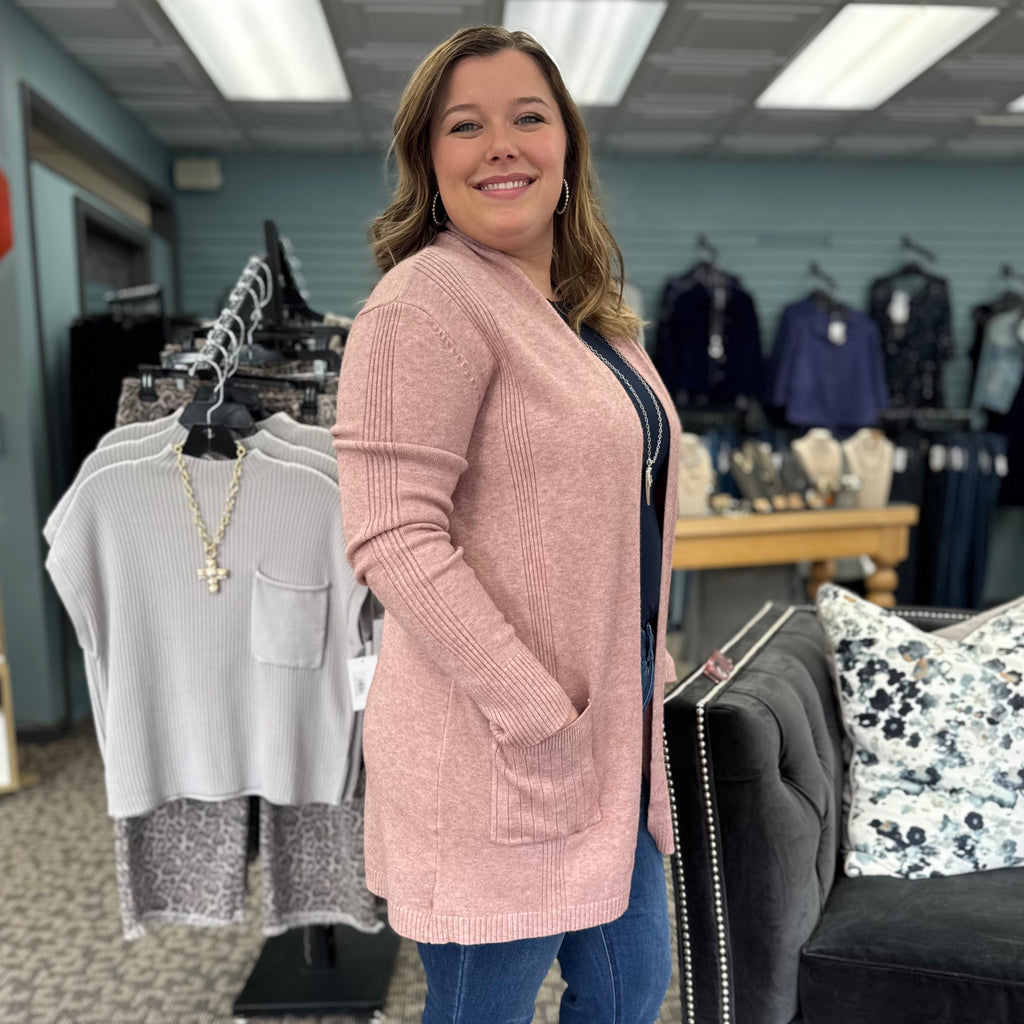 Cashmere Open Front Cardigan