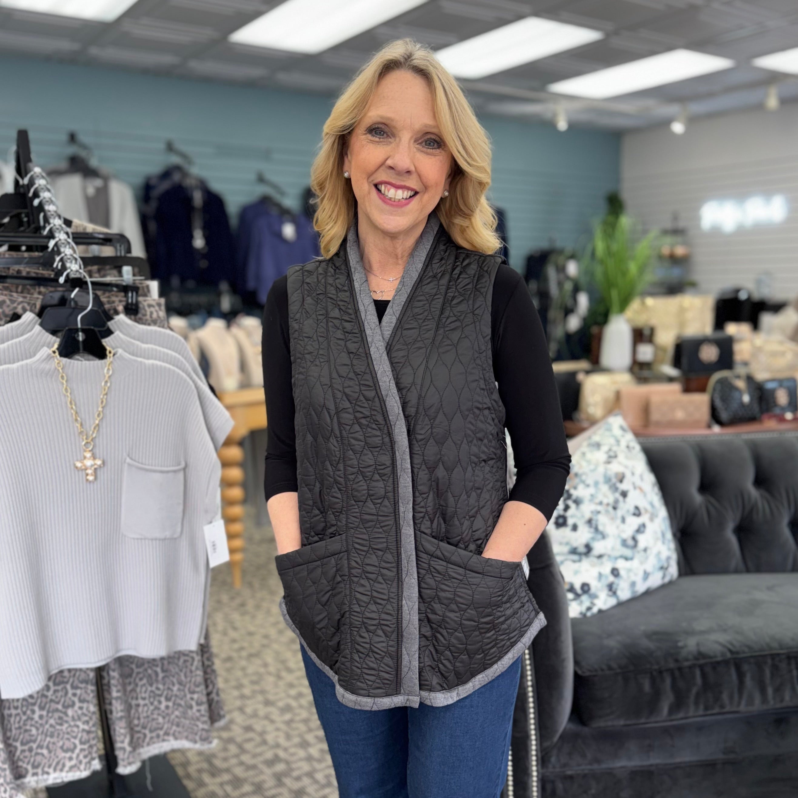 22917 Double Face Quilts City Vest