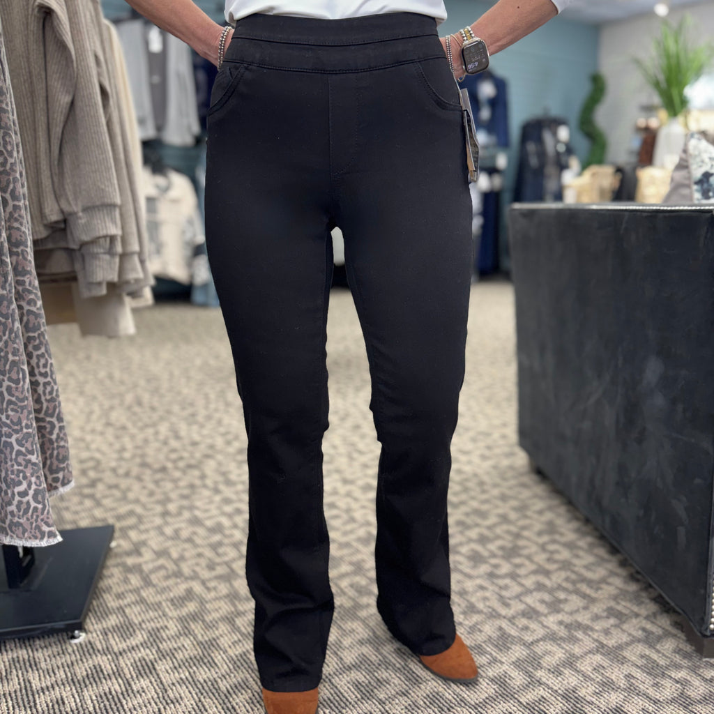 "Ab"solution® High Rise Itty Bitty Boot Glider Jeans