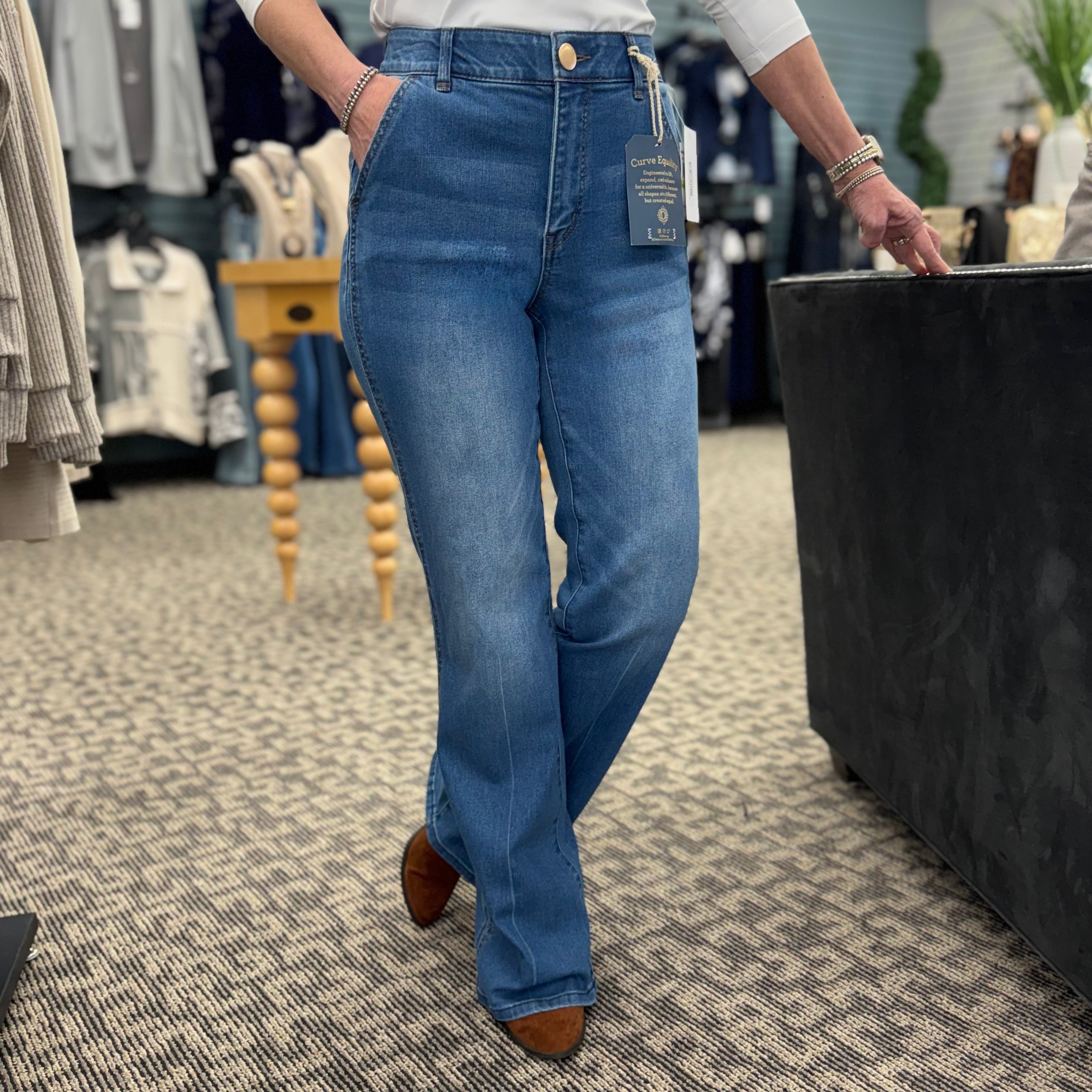 "Ab"solution Skyrise Double Side Seam Bootcut Jeans