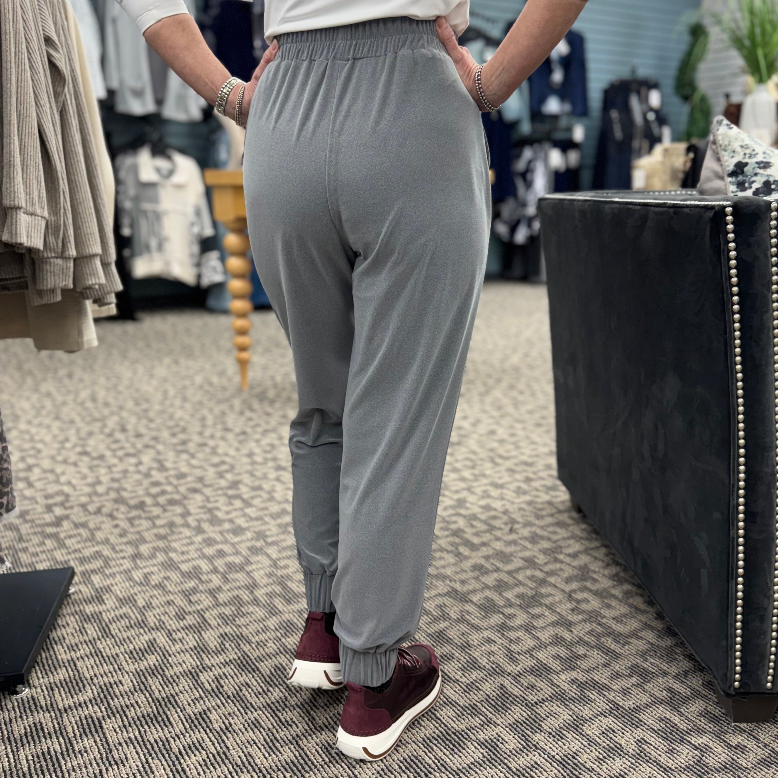 Melange Silky Knit Pants