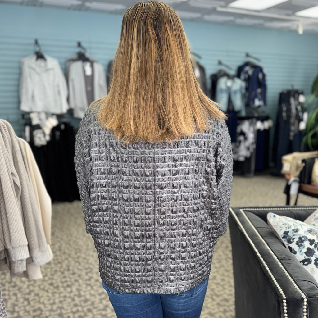 Foiled Jacquard Boxy Top