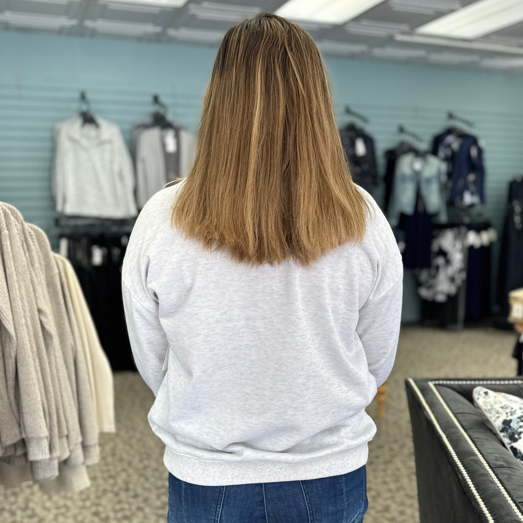 Long Sleeve Top with Sailboat Appliqué