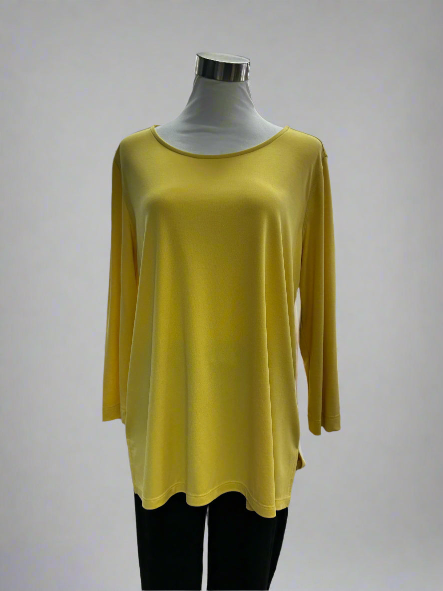 M14101TM 3/4 Sleeve Hi-Neck Top