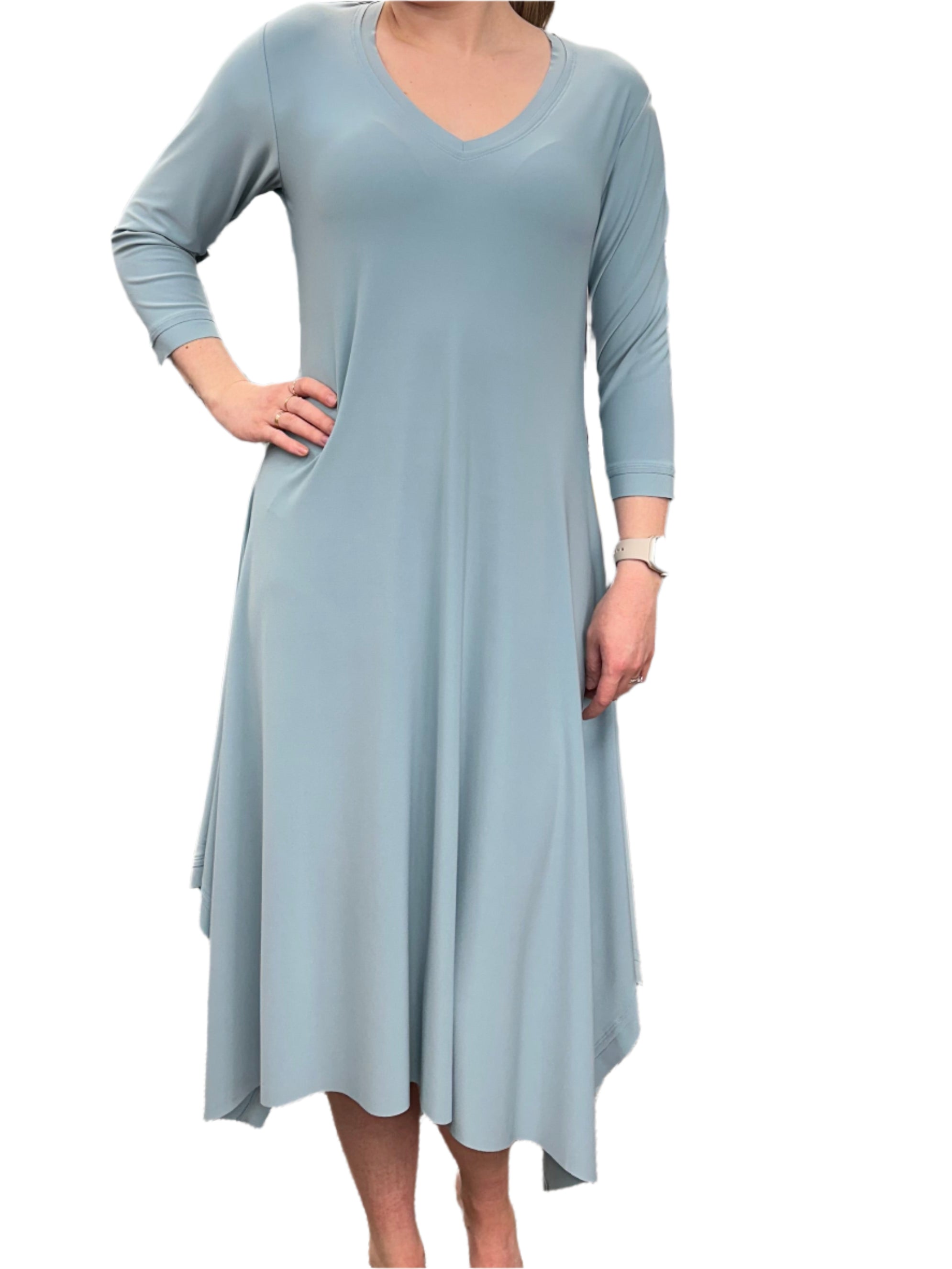 Splice V-Neck Dress