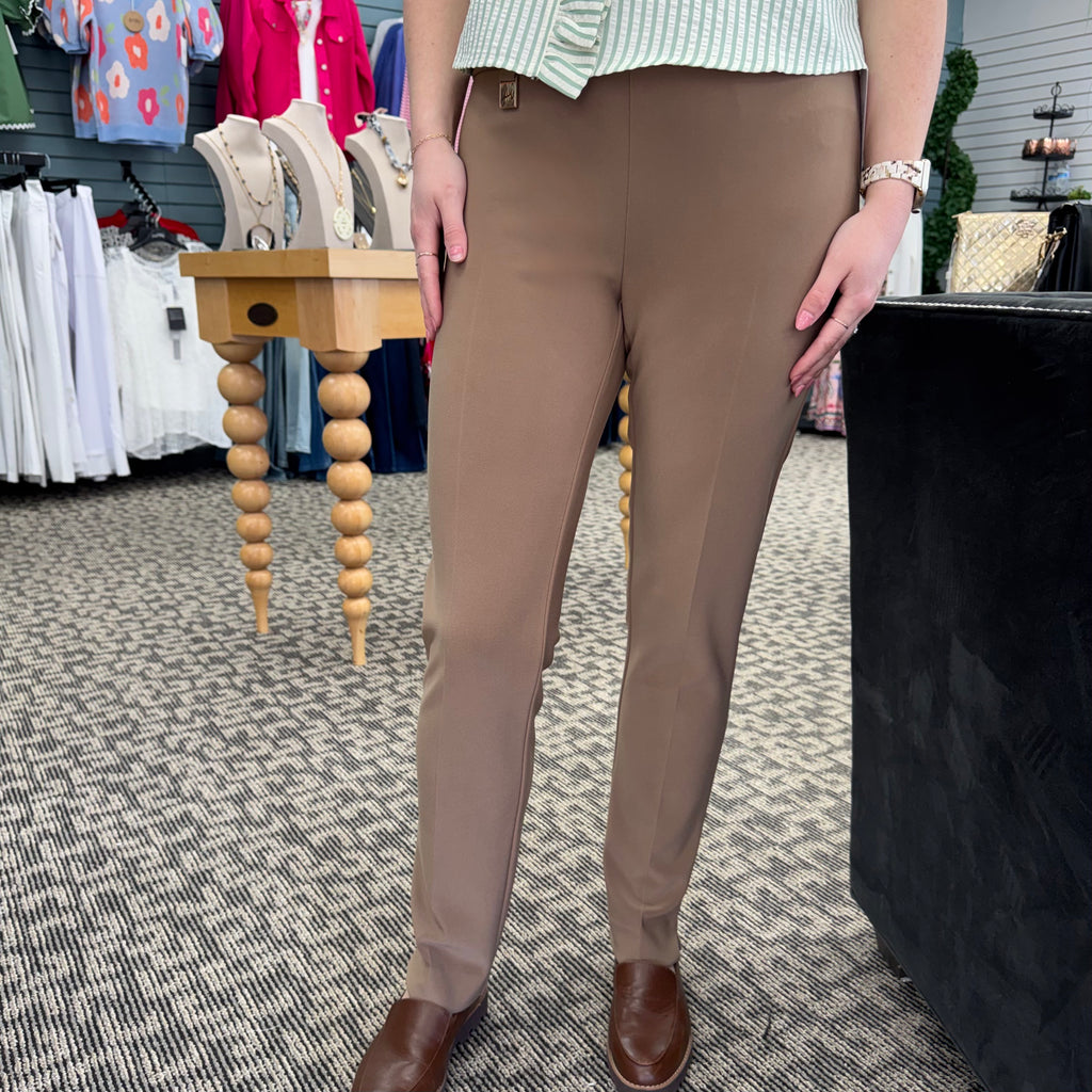 Slim Fit Pull On Tailored Pants